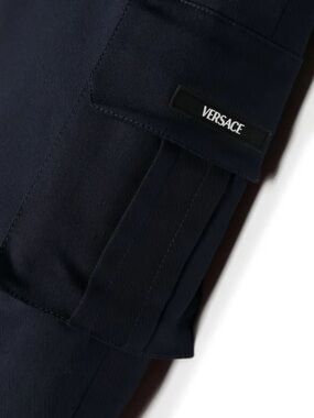 Versace Kids Greca logo-waistband cargo trousers